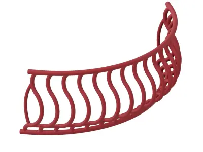 Plastic Exquisite Balcony Rail Toy 3D model