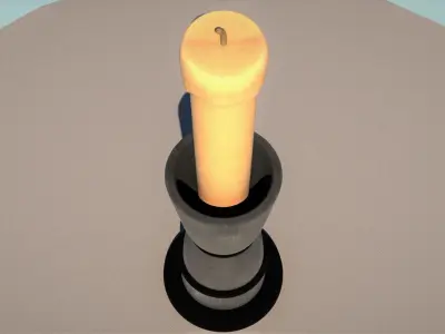 Low Poly Candle Free low-poly 3D model