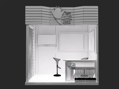 Booth Exhibition Stand a263 3D model