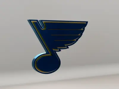 NHL St Louis Blues Team Logo 3D model