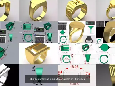 The Textured and Bold Mens Collection 3D Model Pack