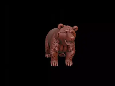 Bear Animal Sculpture 3D print model buy