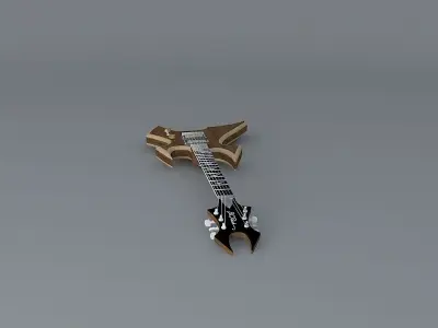B C Rich Beast guitar Free 3D model