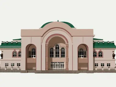 Theater building 3D model