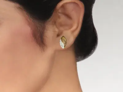 Hoop earrings unique design printable 3D print model