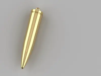 AK Bullet Pendant Gold Silver Platinum Luxury Jewelry  3D print model