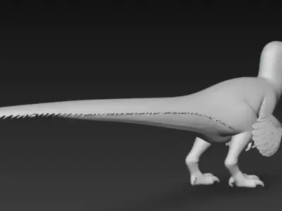 Velociraptor 3D Model High Quality Dinosaur Creature Low-poly 3D model