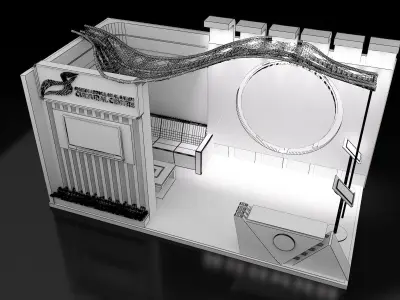 Booth Exhibition Stand a259  3D model