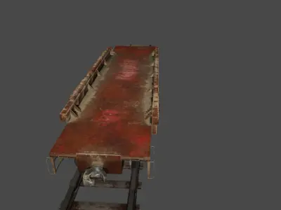 Train rusty car Low-poly 3D model