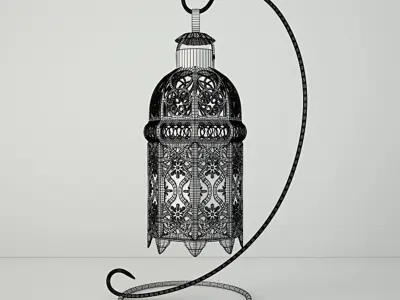 Moroccan Tabletop Lantern 3D model