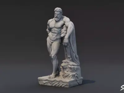 Farnese Hercules Low-poly 3D model