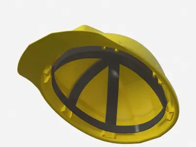Worker Engineer Helmet Low-poly 3D model