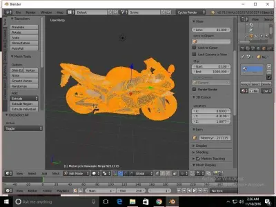 kawasaki and  spase craft  Low-poly 3D model
