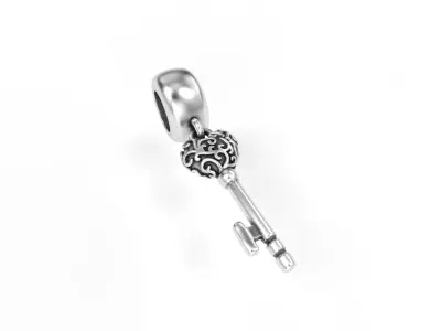 Heart Key Charm 3D print model