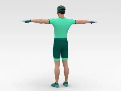 Cyclist 08 3D model
