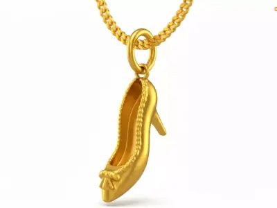  high heel pendant charms - one inch pendant 3D print model