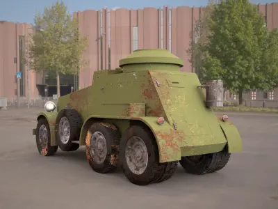 M1 Armored Car 3d model 3D model