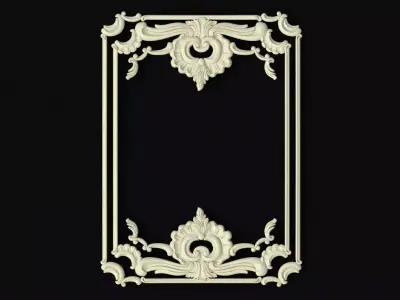 Central decor ornament for furniture 3D model 936