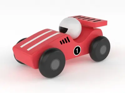 Red Toy Car 3D model purchase