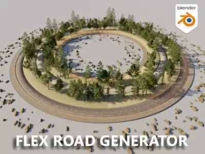 Flex Road Generator - Demo Free 3D model