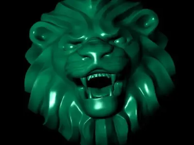 Lion face 3D print model purchase