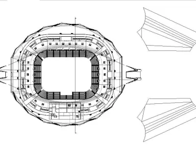Sports stadium  compelete revit project 3D model
