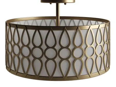 Aaru Fabric semi flush mount 3D model