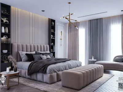 Modern Master Bedroom 3D model