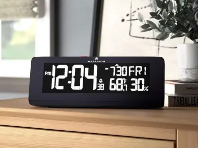 Colour Change LCD Alarm Clock 3D model
