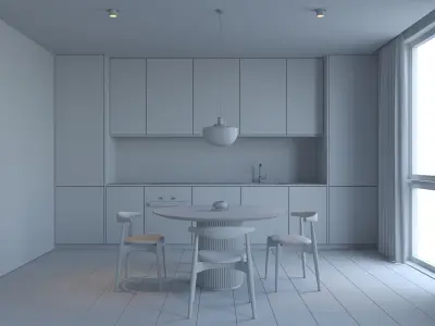 Dot Reception Scene  3D model