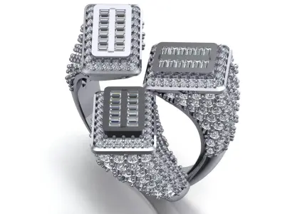 Cocktail ring 3D print model