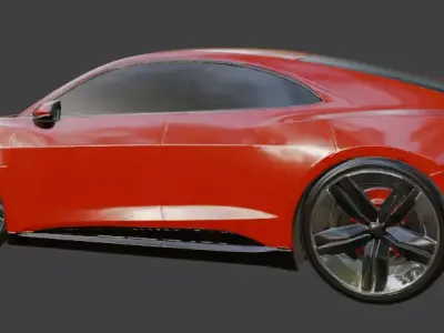 Audi PB18 e-tron 2 Red 3D model