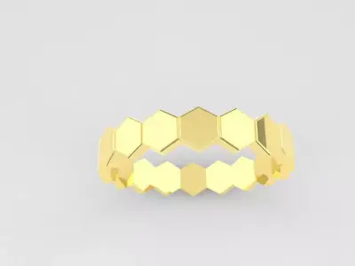 Hexagon Ring Free 3D print model