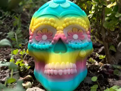 FRIDA KAHLO SUGAR SKULL 3D MODEL 3D print model