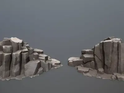rocks Low-poly 3D model
