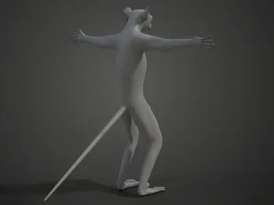 Little White Sifaka - VFX Grace 3D model