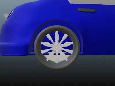 cartoon car Low-poly 3D model 12