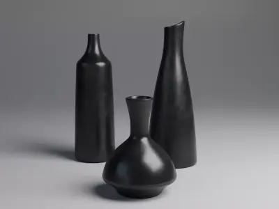Modern ceramic vases 3D model 3D model
