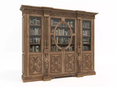 Classic European style Bookcase 3D model