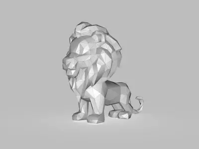Lion Low poly Low-poly 3D model