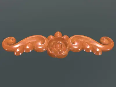 Furniture Pattern Rose - 002 Low-poly 3D model