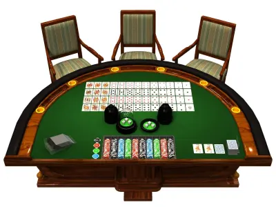 Casino Table Low-poly 3D model