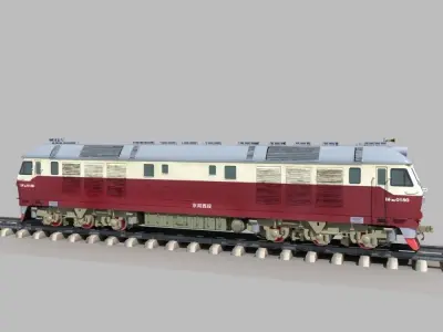Dongfeng 4D Diesel Locomotive 3D model