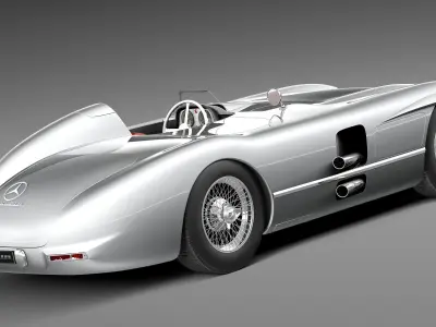Mercedes-Benz 300 SLR 1955 spider 3D model