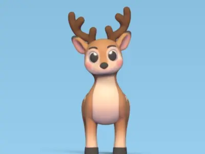 Cartoon Deer 3D print model