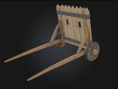Medieval Siege Shield  Mobile Defense for the Battlefield 3D model