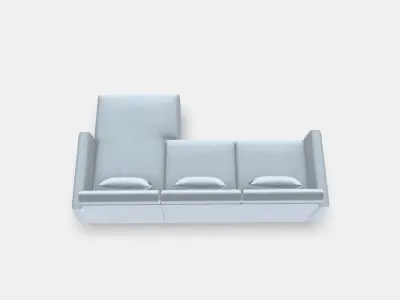 SLATORP 3-seat sofa Low-poly 3D model