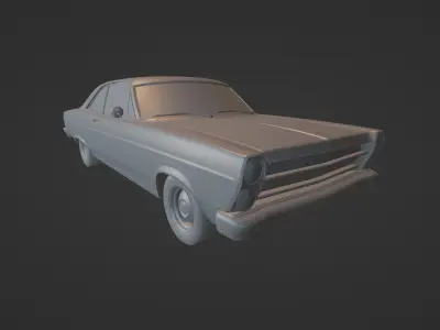 1960s Muscle Car 10 Low-poly 3D model