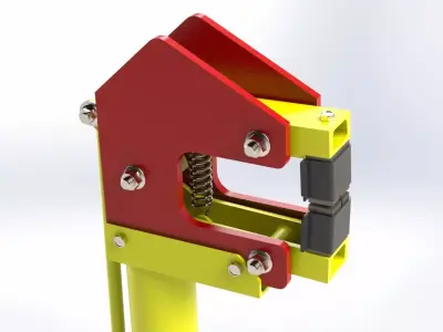 Shrinker-Stretcher machine for metal shaping 3D model