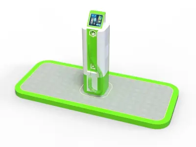 CAR CHARGING STATION Low-poly 3D model